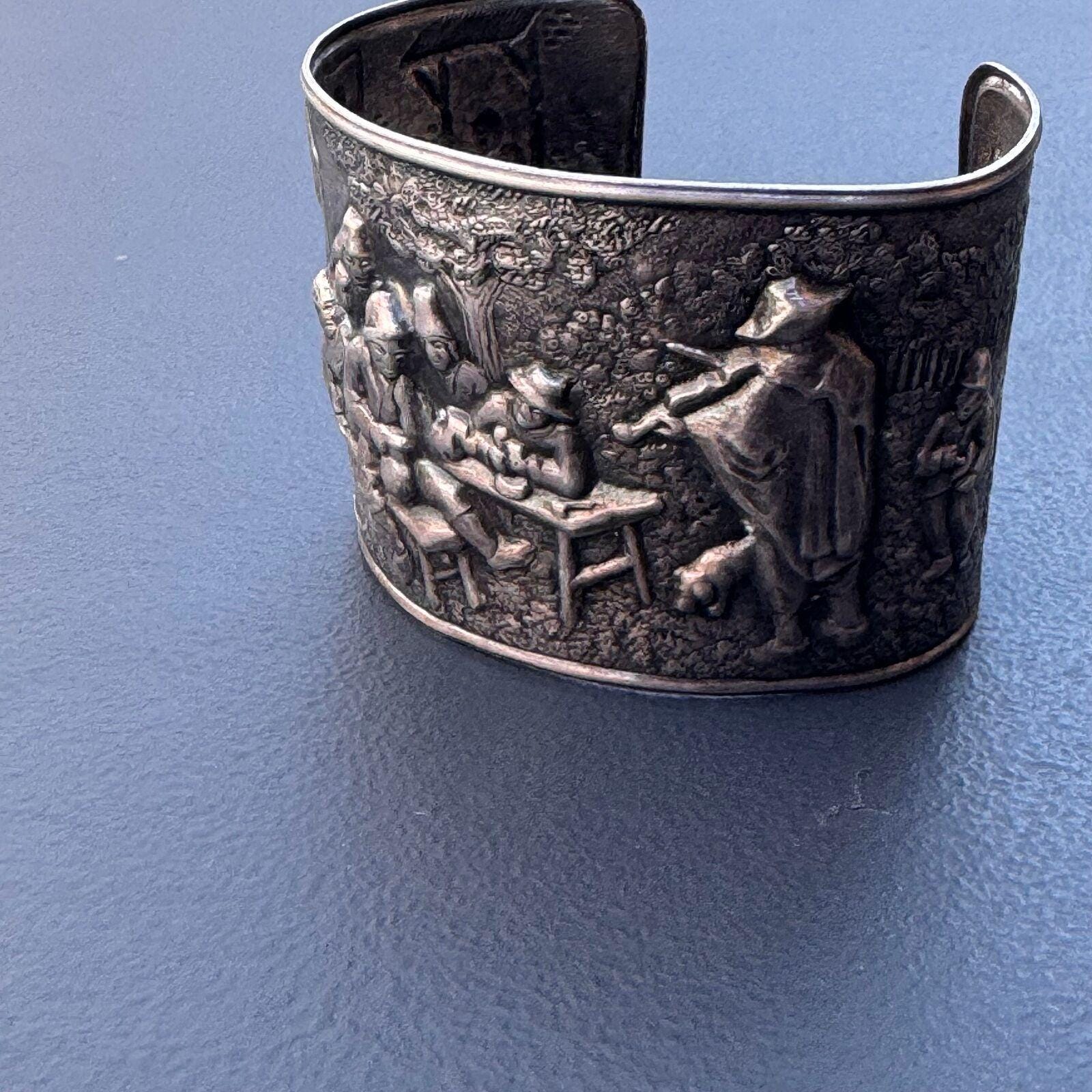 Vintage Silver Plated Denmark Hans Jensen Cuff Bracelet Bangle - Etsy