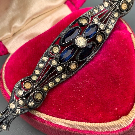 Antique Victorian Edwardian Pin Brooch .  Sterlin… - image 2