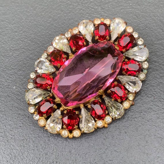 Broche épingle fleur tulipe doré ton Art Déco vintage Bijoux Cadeau moderniste L051 - France