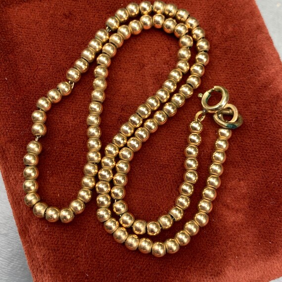 Antique Victorian Ball Beaded Necklace . Antique G