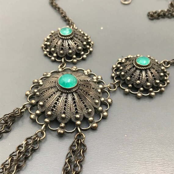 Art Deco  Necklace . Filigree  .  Middle Eastern … - image 5
