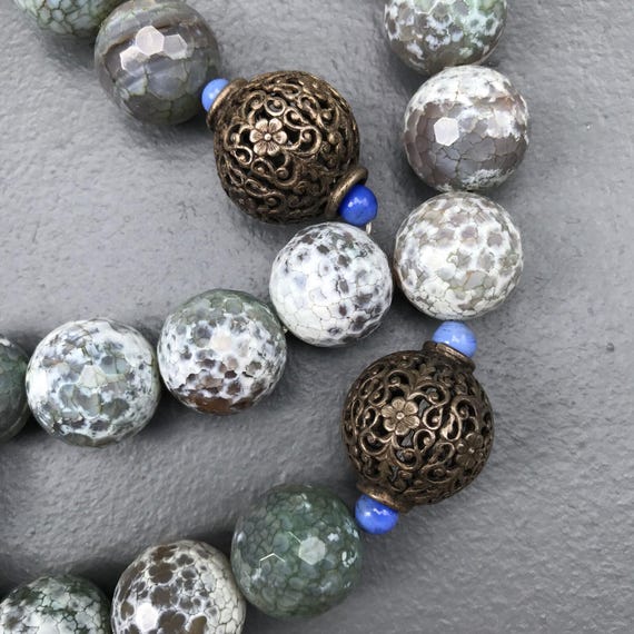 Artisan Beaded Necklace . Massive Statement Neckl… - image 6