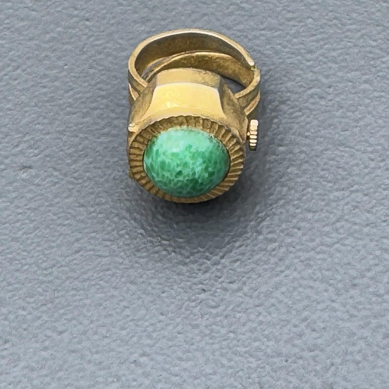 Bague de montre Wilson 17 rubis, mouvement mécanique, verre de Pékin doré, suisse image 9
