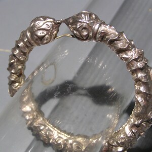 Vintage Tribal Sterling Silver Bangle . Ethnic Jewelry image 1
