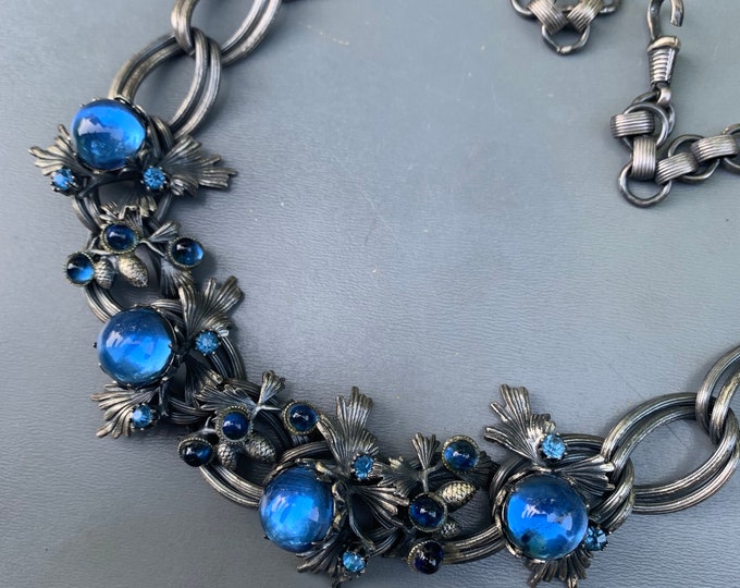 Rare Schiaparelli Choker Necklace . Germany Blue Sapphire - Etsy