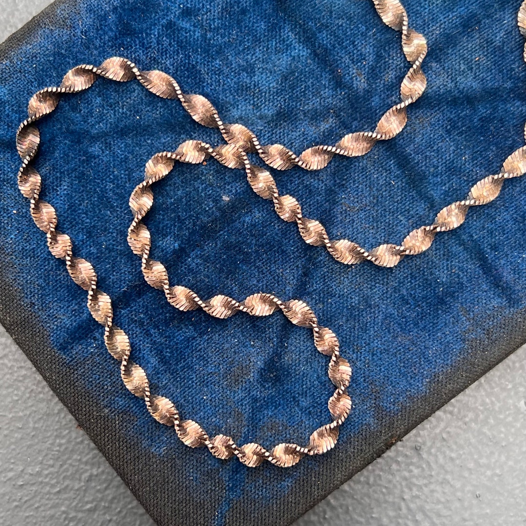 18 L Modern Sterling Silver Twisted Rope Style Chain Etsy