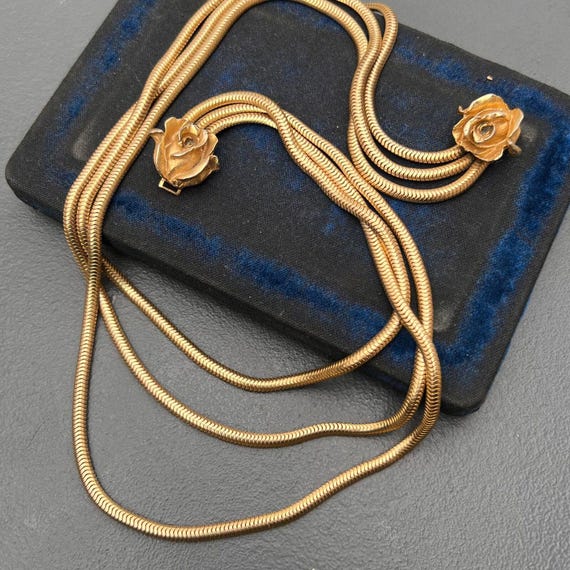 Collier Vintage Années 60 Forme Serpent - Corps Souple Et Léger, Bijou Rétro Occasion