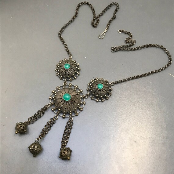 Art Deco  Necklace . Filigree  .  Middle Eastern … - image 2