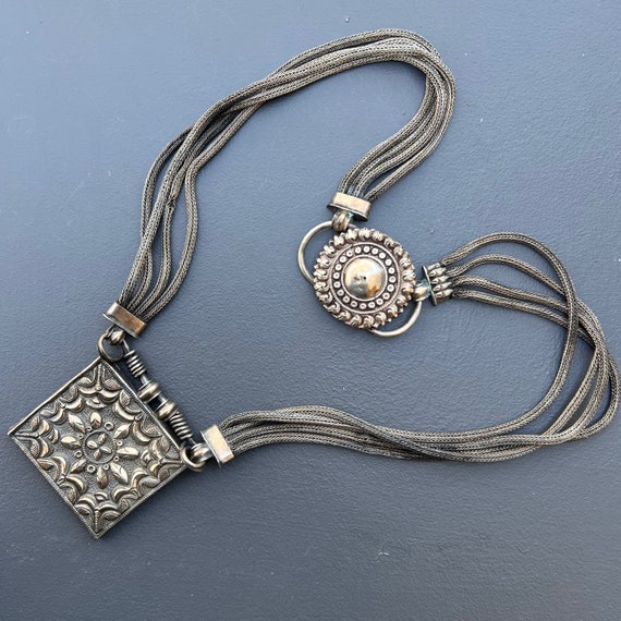 antike Afghan nomaden schmuck Silber Kette Anhänger nomadic Silver