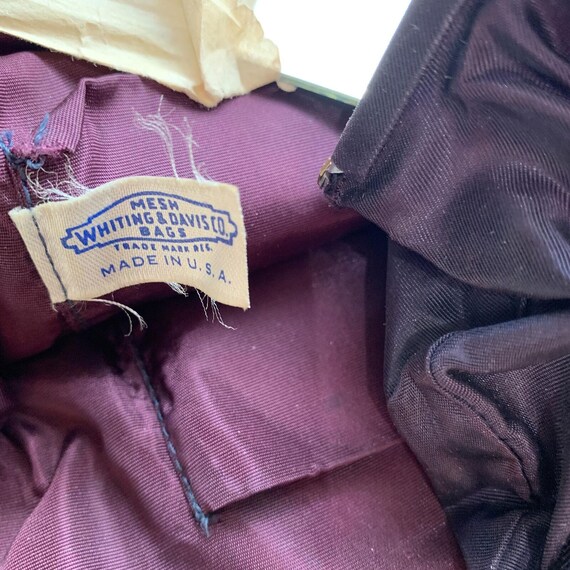 Early Whiting & Davis Enameled Mesh Purse . Inclu… - image 5