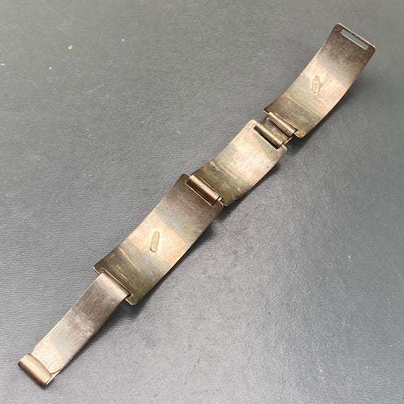 Antique engraved silver Bracelet . Bangle . Gold Plat Sterling Silver bangle . View 3