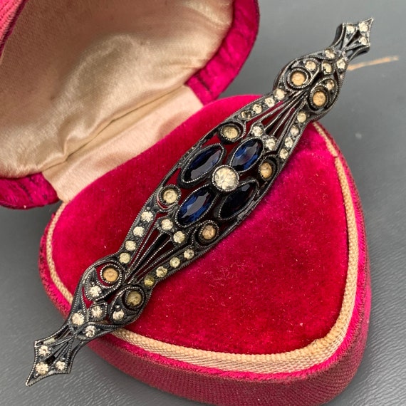 Antique Victorian Edwardian Pin Brooch .  Sterlin… - image 1