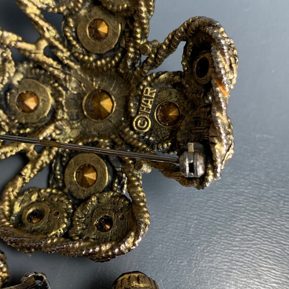 Vintage Pin  Brooch  Earrings . HAR Hargo Creatio… - image 6