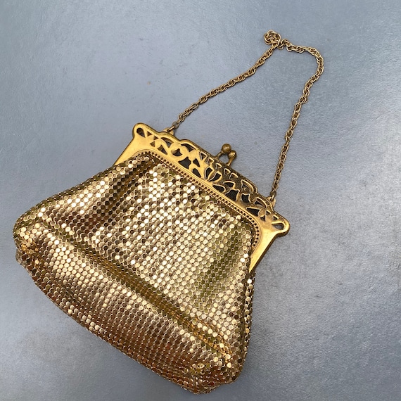 Early Whiting & Davis Gold plated  Mesh Purse . I… - image 3