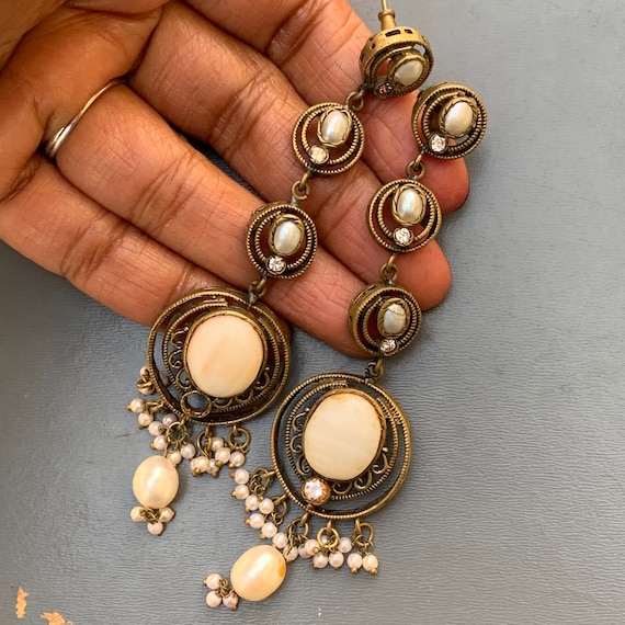 Vintage Statement Earrings . Vintage Victorian Rev Dangle Earrings