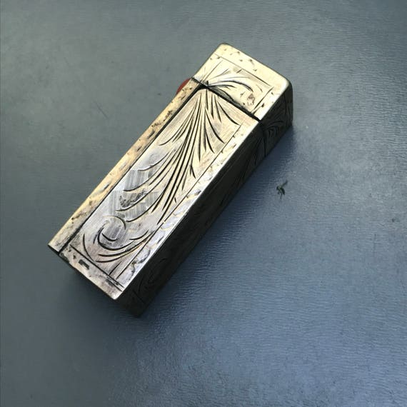 Vintage Italian Lipstick Holder . 800 Silver . Ital… Gem