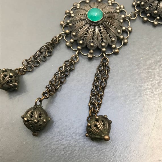 Art Deco  Necklace . Filigree  .  Middle Eastern … - image 6