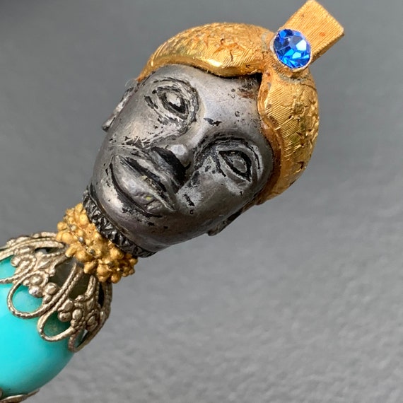 Vintage  Florenza  Gold Plated Blackamoor Pencil … - image 3