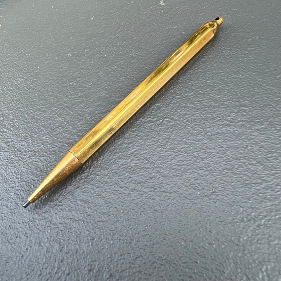 Antique Mechanical Pencil pendant for Necklace . Gold… Gem