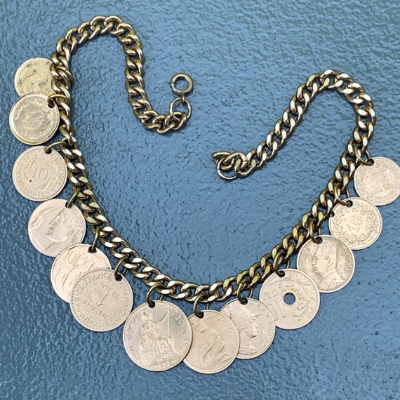 Vintage Victorian  Rev Coin Charm  Necklace .  Ro… - image 2