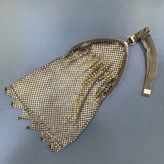 Old Art Deco  Mesh Purse .  Handbag . Fine Silver… - image 3