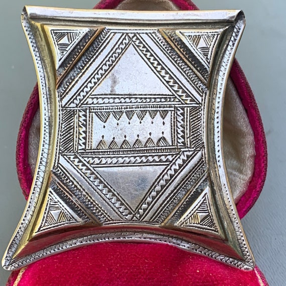 Old Tuareg African Silver Amulet Pendant . Old Tu… - image 8