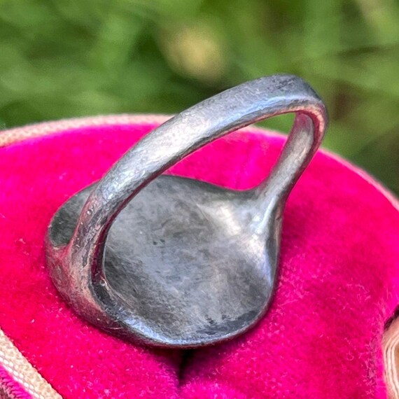 Rare Antique Greek Silver Diamond Rubies Ring . G… - image 9