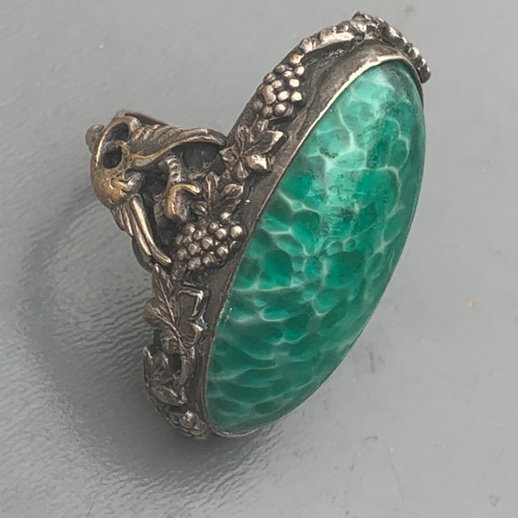 Vintage Egyptian Revival Cocktail Ring . Flying D… - image 6