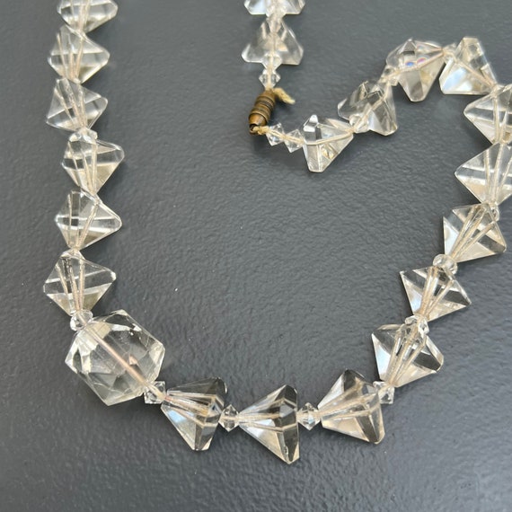 Vintage  Art Deco Necklace .  Rock Crystal  Beade… - image 3