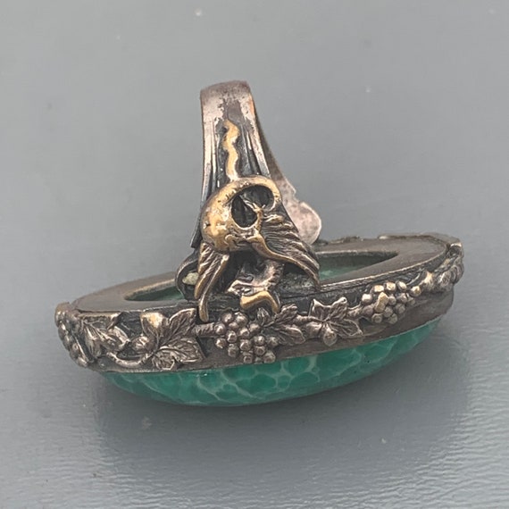 Vintage Egyptian Revival Cocktail Ring . Flying D… - image 7