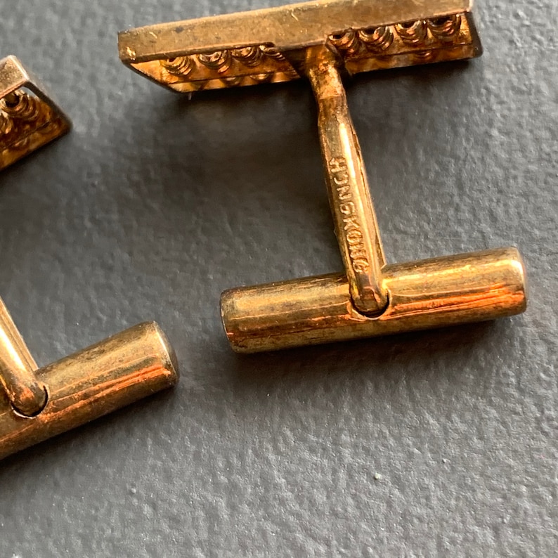 Sterling silver Chinese abacus cufflinks Vintage Gold Gilt Sterling Silver Cufflinks Vintage jewelry