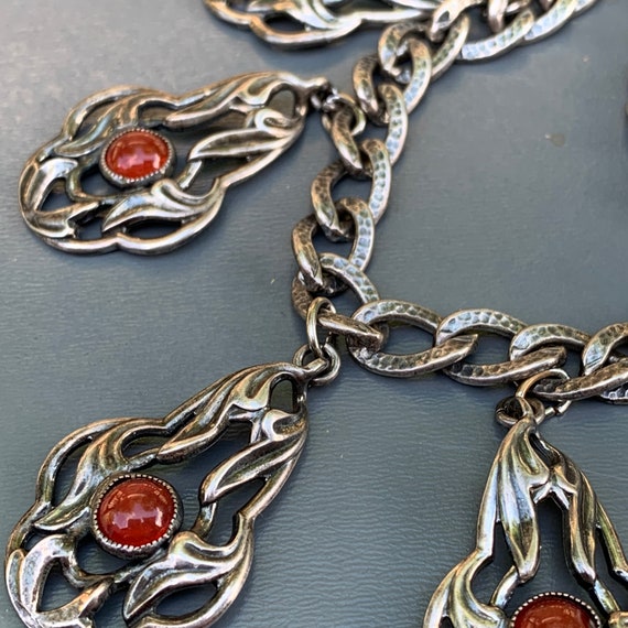 Old Art Nouveau Jugendstil Sterling Silver Charm … - image 3