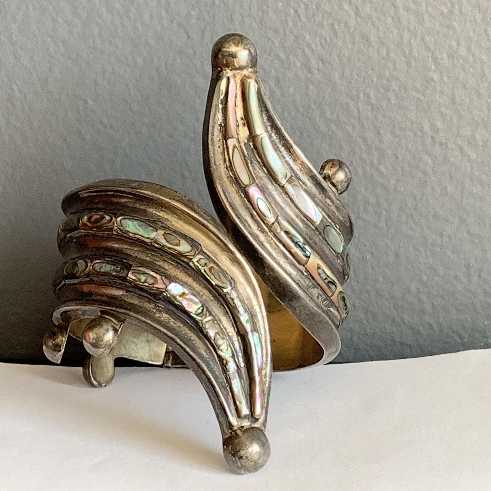 ヴィンテージ JSF Taxco メキシコ スターリング シルバー バングル