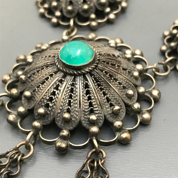 Art Deco  Necklace . Filigree  .  Middle Eastern … - image 7