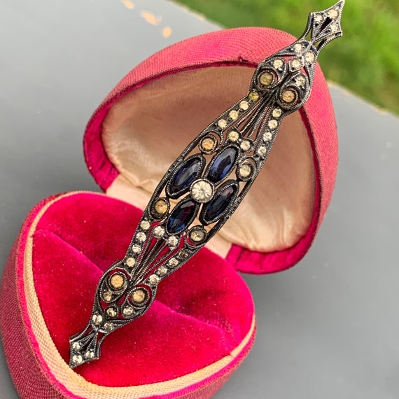 Antique Victorian Edwardian Pin Brooch .  Sterlin… - image 7