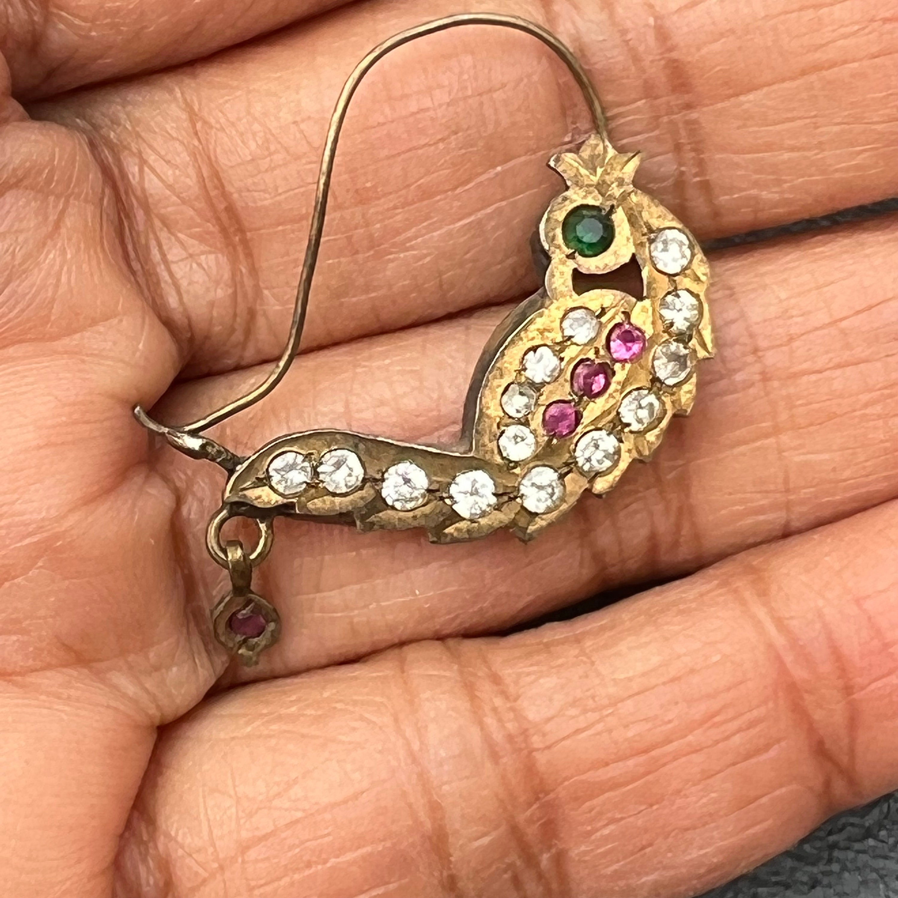 Antique Mughal アンティーク ムガル エナメル 鳥モチーフ リング