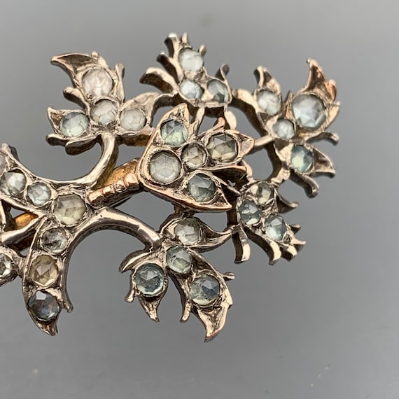 Antique Victorian Pin brooch Silver Jargoon Anglo