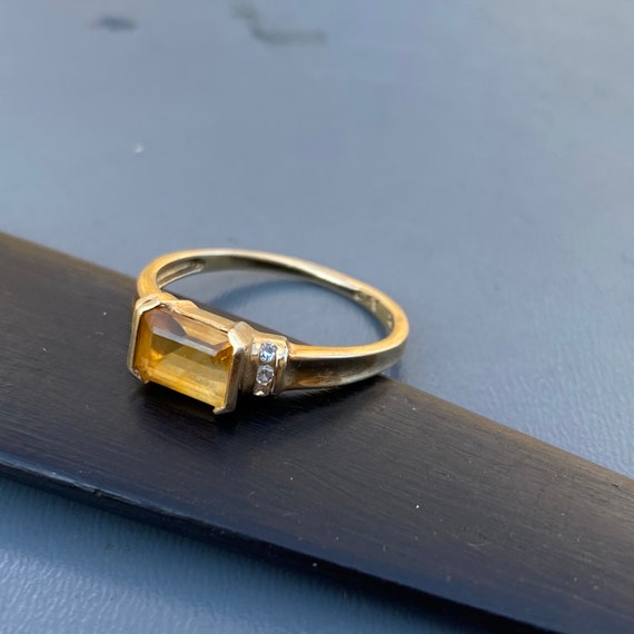 Vintage Gold ring . Mod Modern  10kt Solid Gold C… - image 2