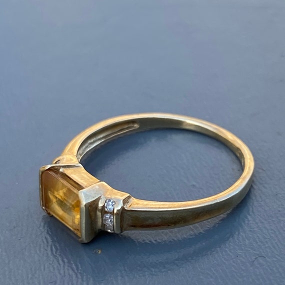 Vintage Gold ring . Mod Modern  10kt Solid Gold C… - image 4