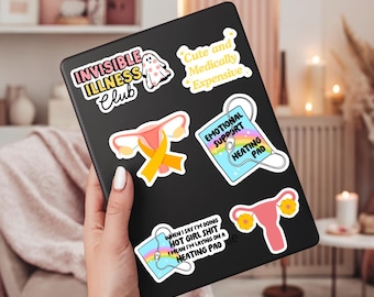 Endometriosis Sticker Funny Heating Pad Humor Decal for Endo Warrior Gift Idea Thoughtful Chronic Illness Awareness Waterproof Vinyl for Her