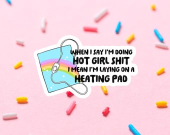 Endometriosis Decal Funny Chronic Illness Sticker for Wife Endo Warrior Humorous Hidden Disability Humor Gift Idea for PMDD Heating Pad Joke