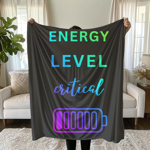 Chronic Fatigue Awareness Blanket Introvert Gift Idea for Coworker Self Care Comfort Throw for Spoonie Support Long Work Day Recovery CFS