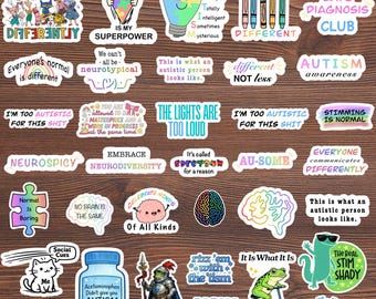 Autism Sticker Funny Neurodivergent Sticker Bundle Sarcastic Twas the Tism Decal for Autism Acceptance BCBA Gift Idea for RBT Sped Teacher