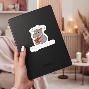 POTS Awareness Sticker Funny Dizzy Hippo Laptop Decal Spoonie Gift Idea for Wife Hidden Disability Warrior Chronic Illness Support Gift POTS