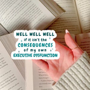 Funny ADHD Sticker for Attention Deficit Hyperactivity Disorder Humor Gift Idea for Mental Health Awareness Phone Decal for BCBA Humor ADD