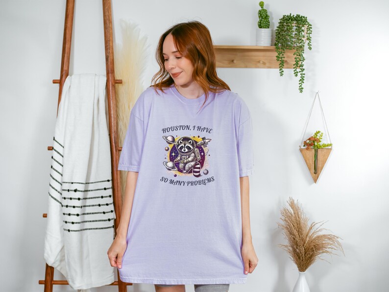 Introvert T Awareness Unisex Overthinker Friend Gift Social Anxiety Tee T Shirt Funny Raccoon Mental Health Apparel Overwhelmed Shirt