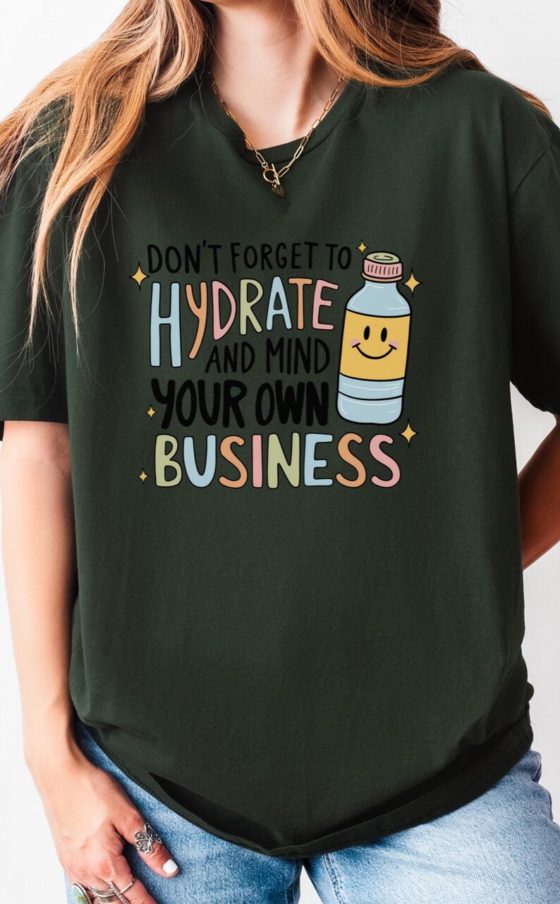 Hydration Reminder Comfort Tee for Daughter or Friend Chronic Illness Month Awareness Self Care Support Gift Idea POTS Syndrome Funny TShirt