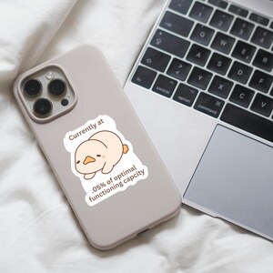 Chronic Fatigue Sticker Funny Not Functioning Sick Day Gift Idea for Wife Fibromyalgia Warrior Low Functioning Self Acceptance Reminder Gift