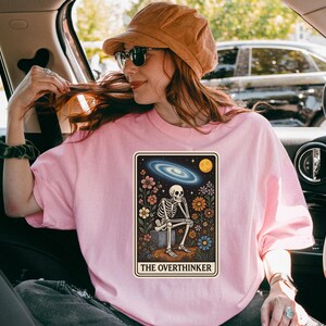 TShirt Sarcastic Mental Health T Shirt for Daughter Social Anxiety Gift Idea for Depressed Friend Anxiety Shirt Funny Overthinker Tarot Card