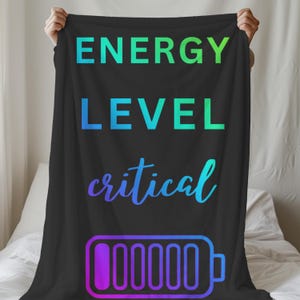 Comfort Throw for Spoonie Support Long Work Day Recovery CFS Chronic Fatigue Awareness Blanket Introvert Gift Idea for Coworker Self Care